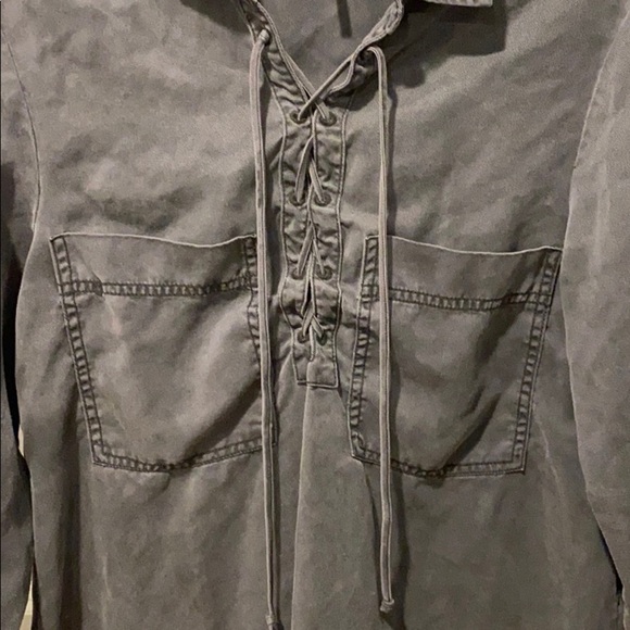 Free People Sexy Tencel Lace Up Shirt - Picture 6 of 14